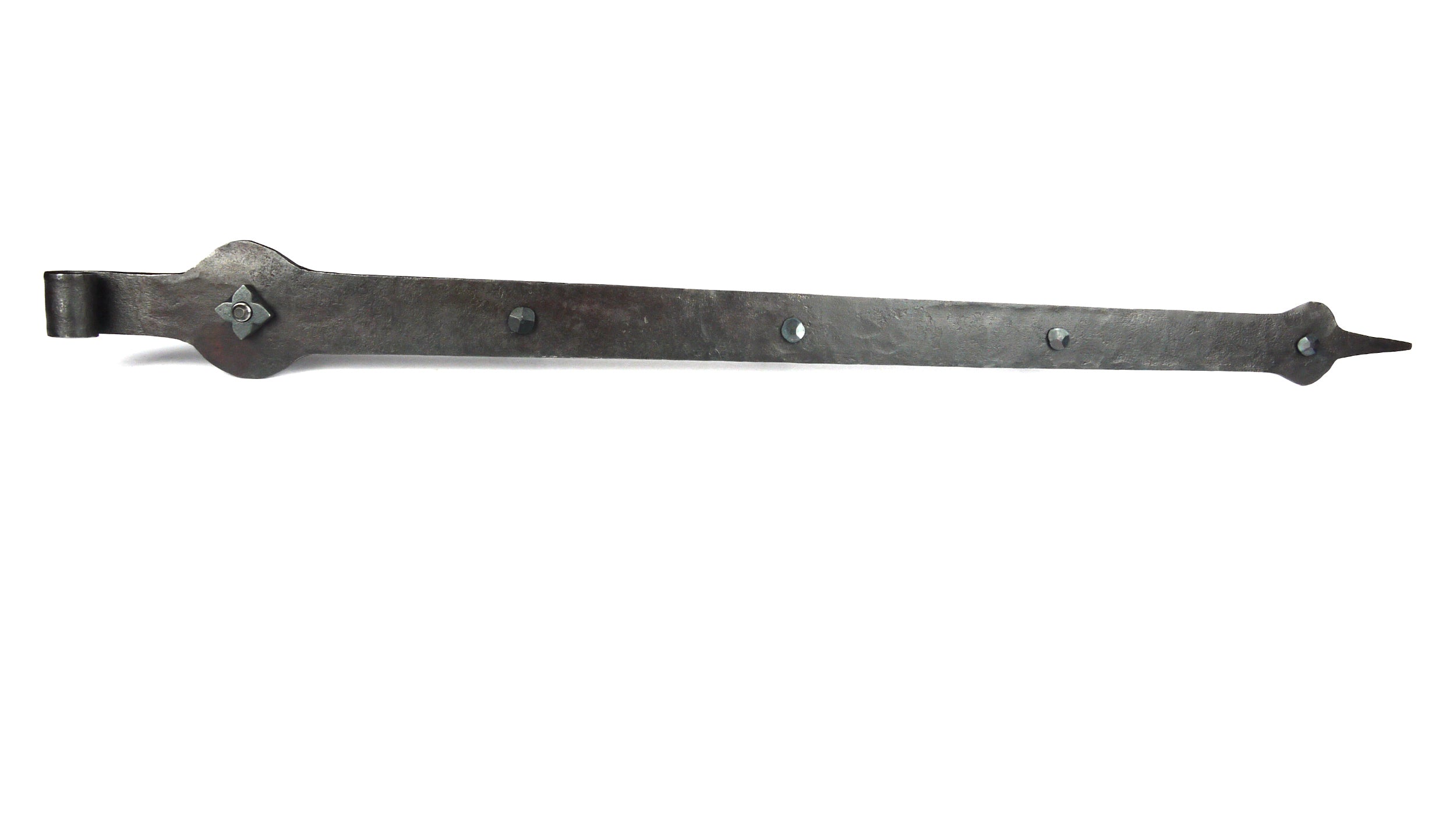 geschmiedetes Türband, geschmiedetes Langband mit geschmiedeten Nägel und Schraube