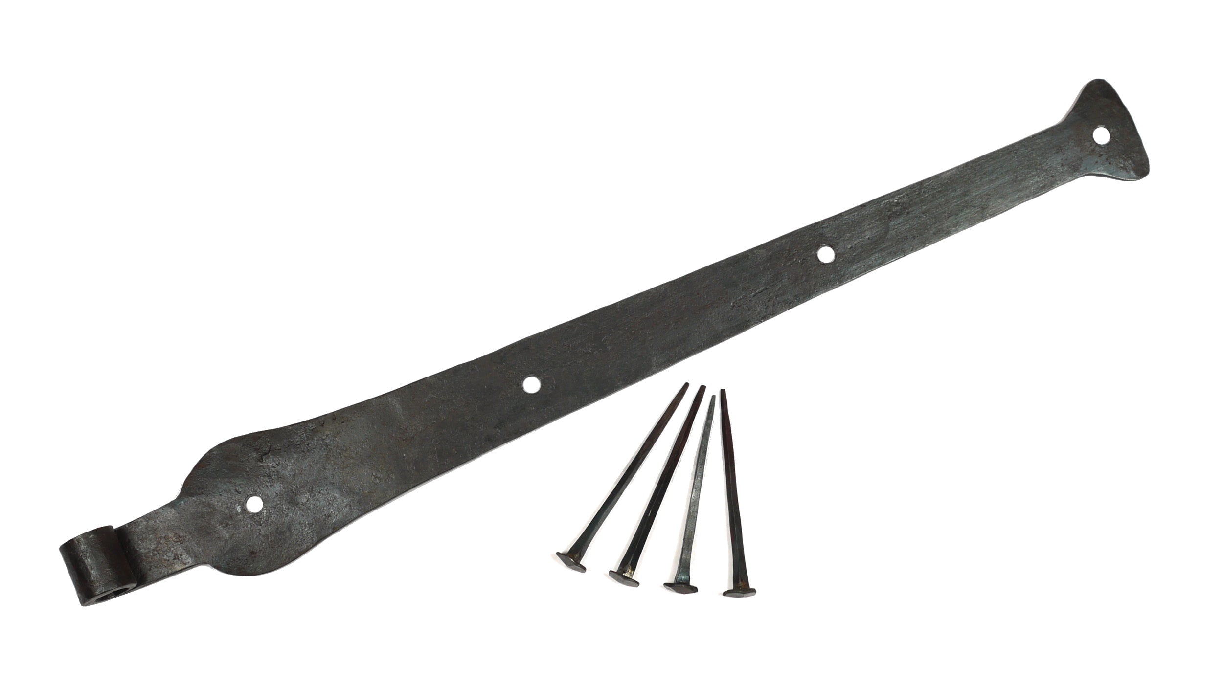 Geschmiedetes Fensterladenband, schmiedeeisernes Türband mit handgeschmiedeten Nägel