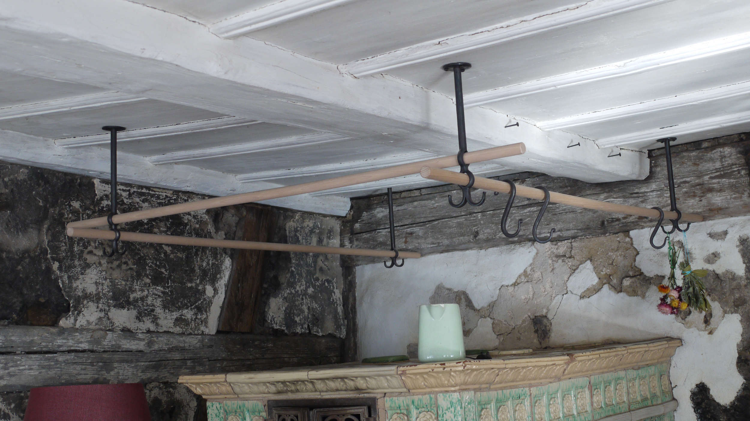 S-Haken, Ofenstangen, Geschmiedeter Kleiderhaken