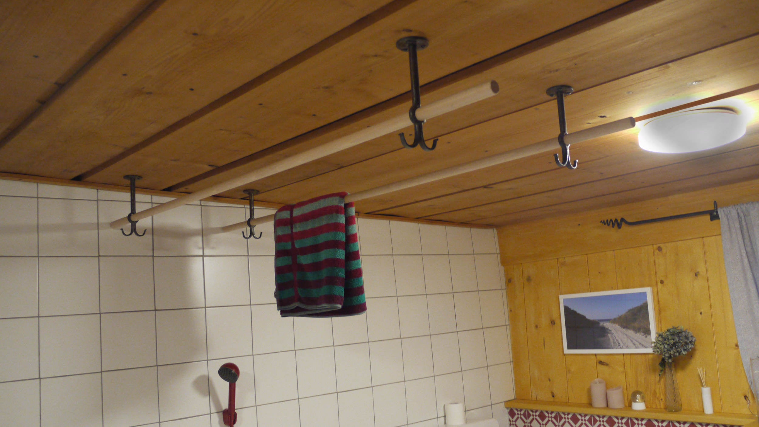 Trockenstangen im Bad