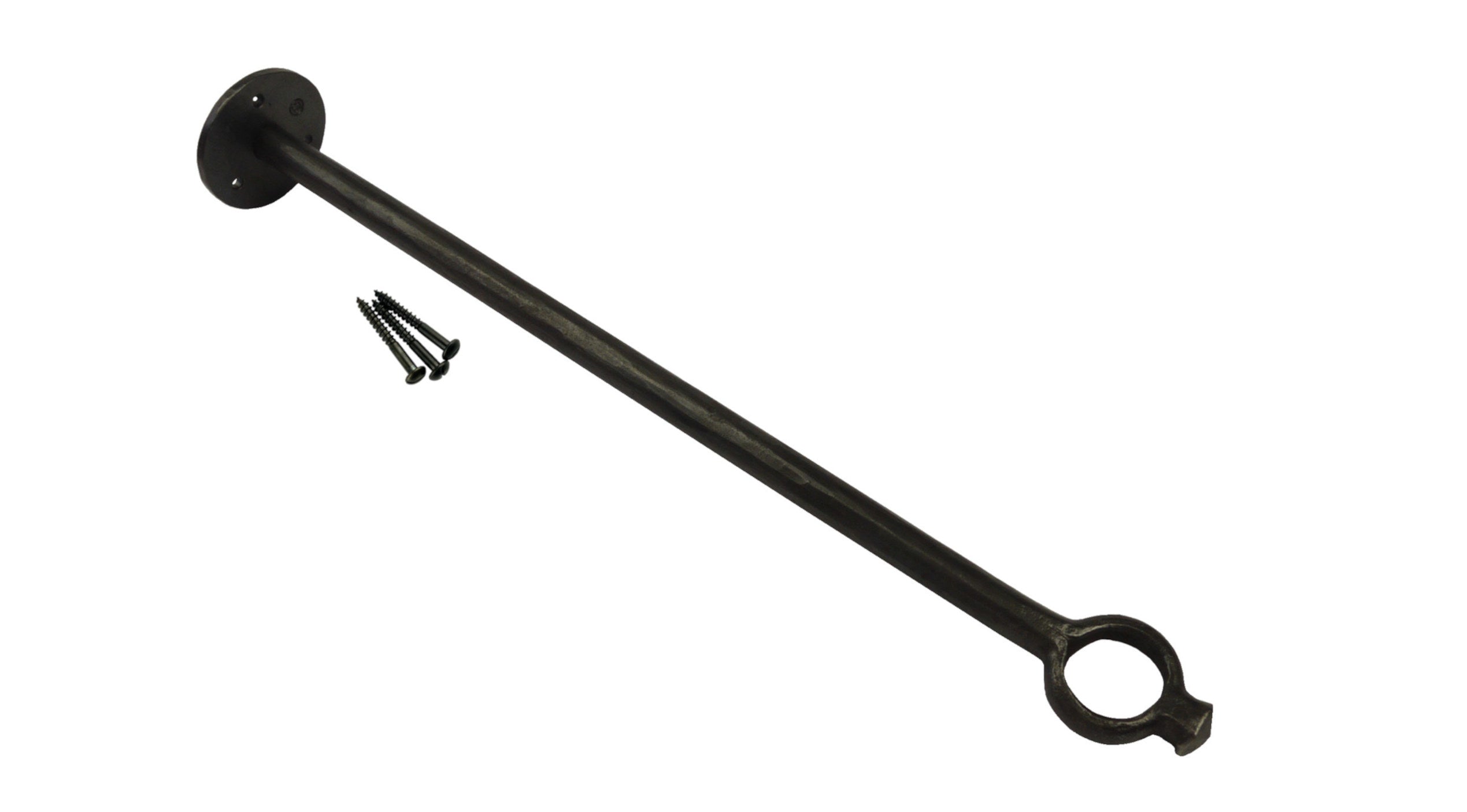 Ofenstangenhalter mit Zierkopf, 1 Loch