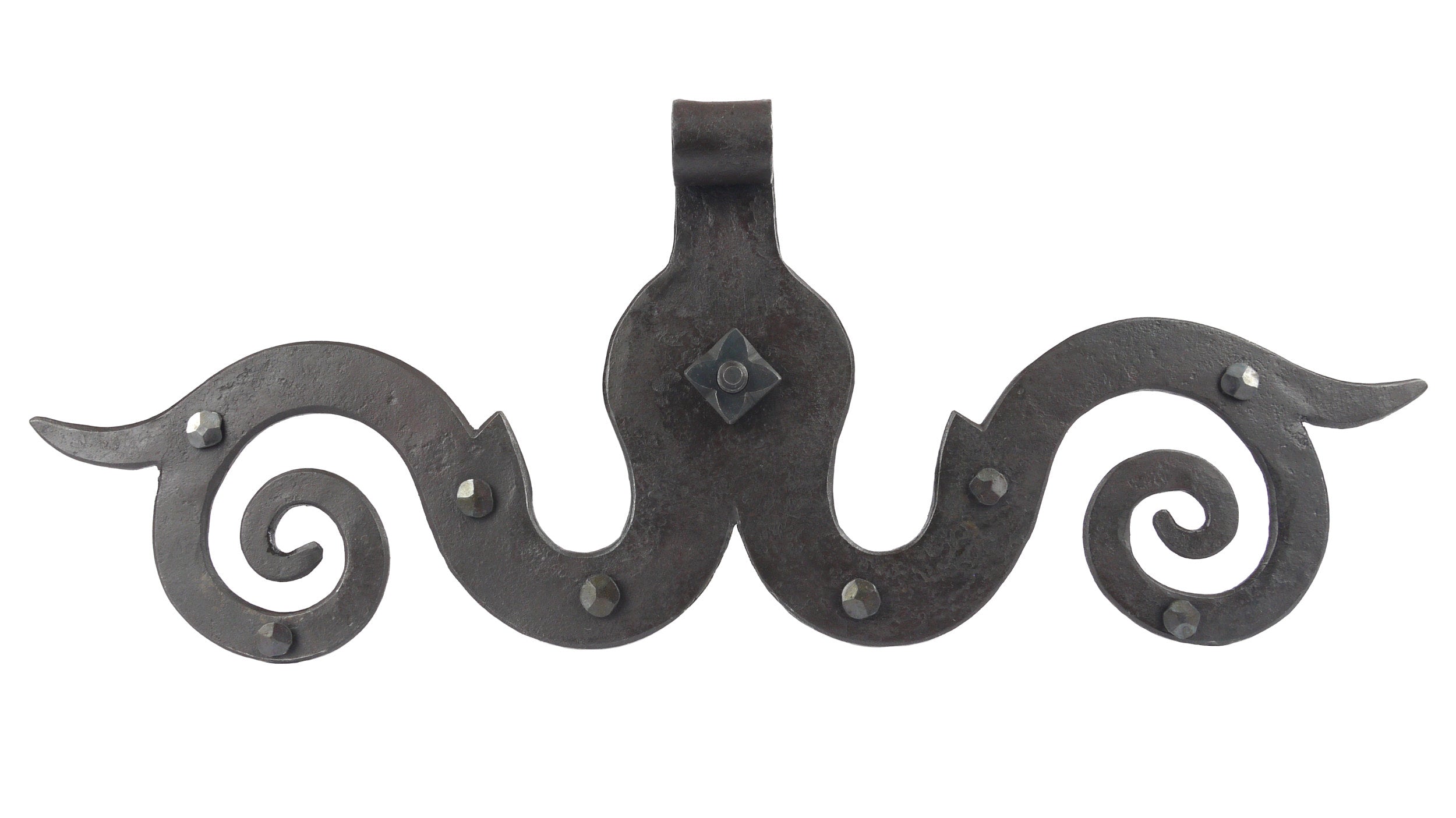 Geschmiedetes Schlangenband, geschmiedetes Spiralband mit geschmiedeten Nägel und Schraube