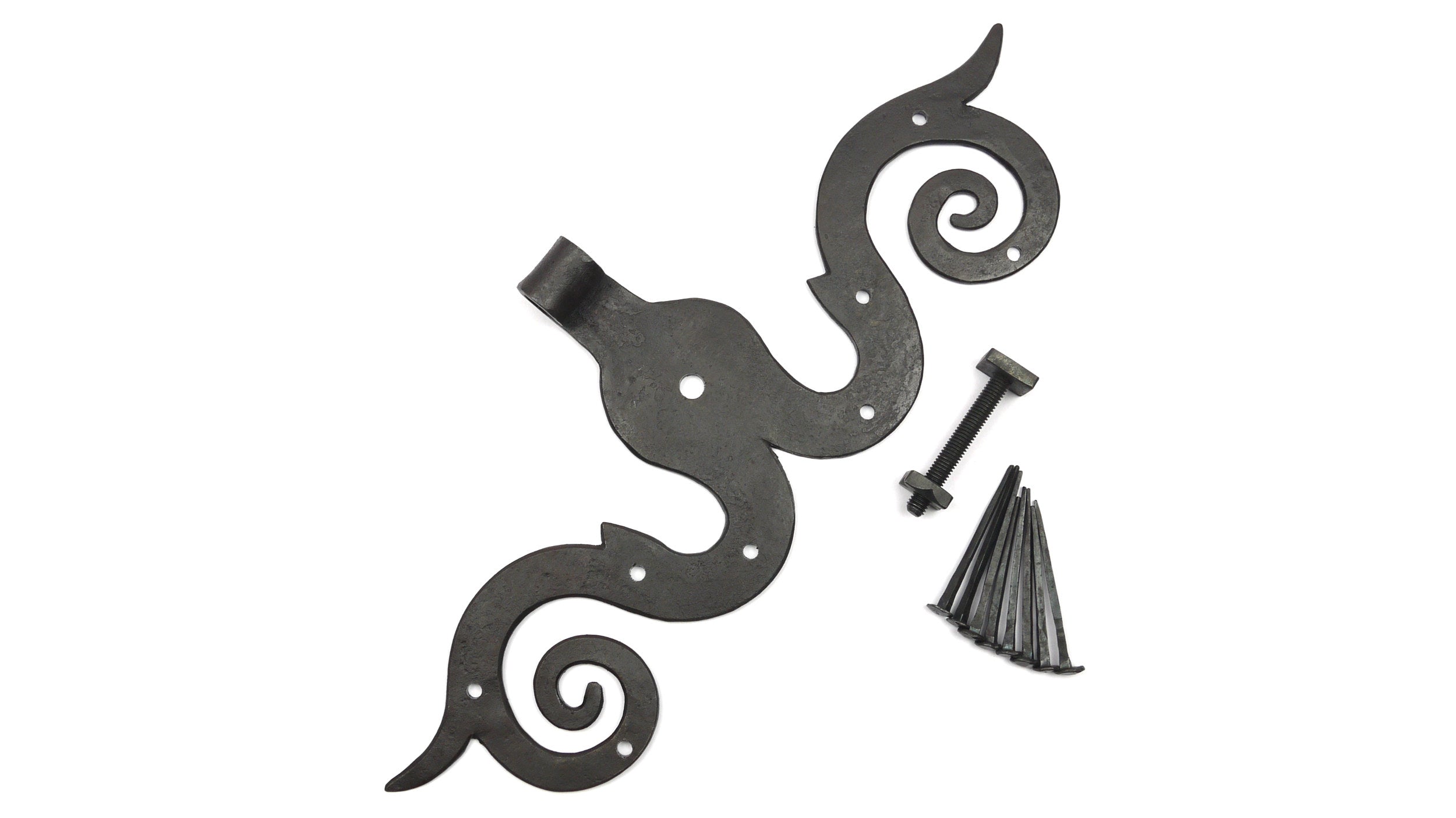 Geschmiedetes Schlangenband, geschmiedetes Spiralband mit geschmiedeten Nägel und Schraube